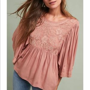 Anthro Love Sam Beaded Blouse